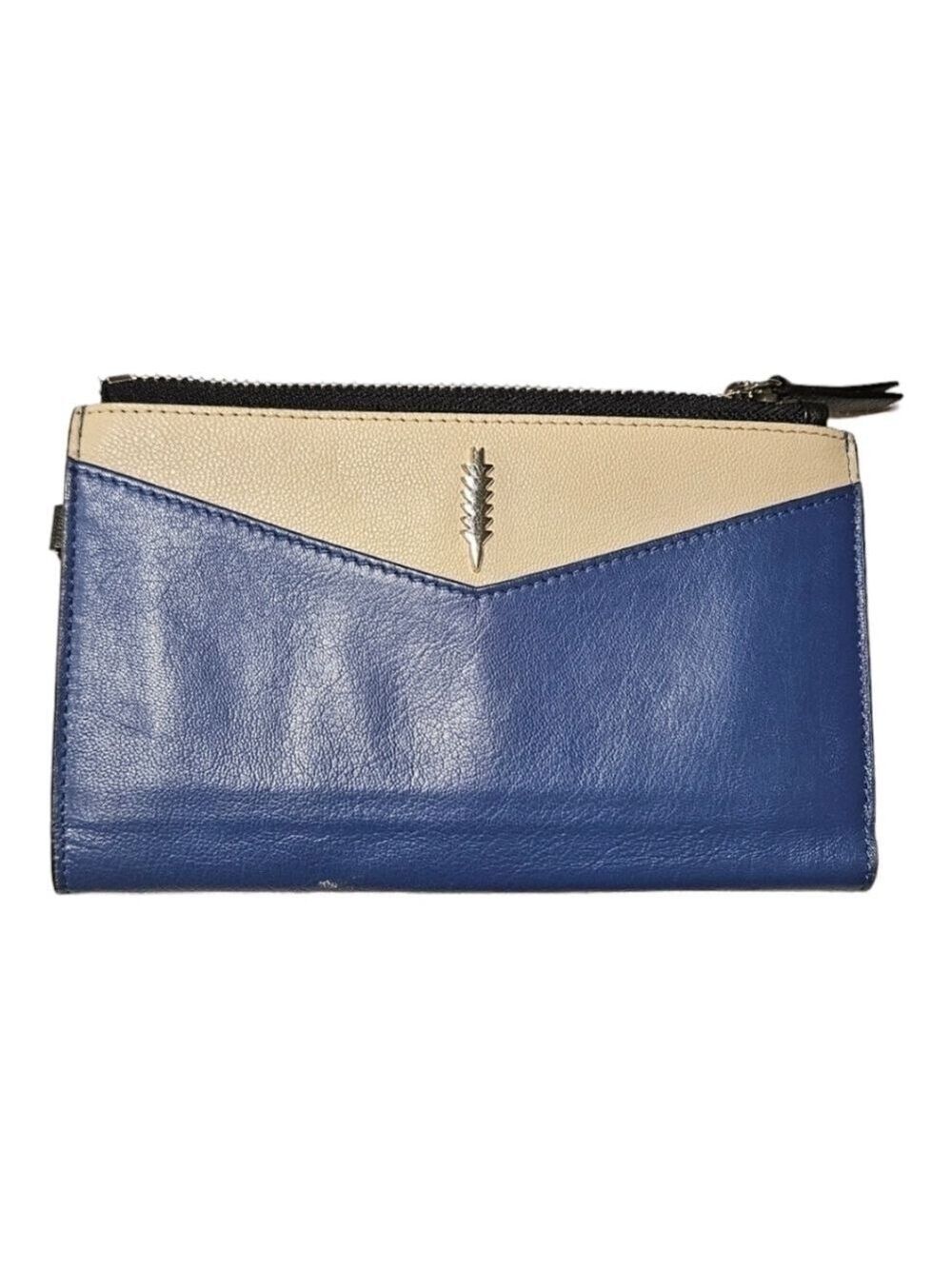 THACKER Multi-use Color block Alexis double zip Wristlet Wallet NWOT